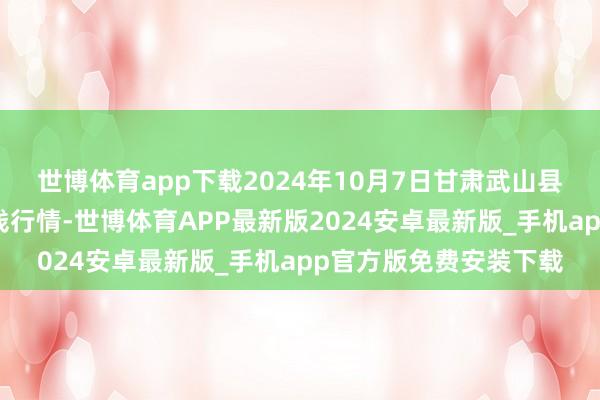 世博体育app下载2024年10月7日甘肃武山县蔬菜产业发展中心价钱行情-世博体育APP最新版2024安卓最新版_手机app官方版免费安装下载