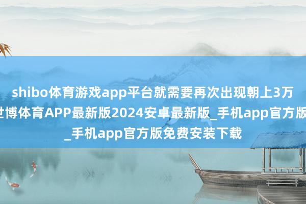 shibo体育游戏app平台就需要再次出现朝上3万亿的成交量-世博体育APP最新版2024安卓最新版_手机app官方版免费安装下载