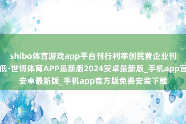 shibo体育游戏app平台刊行利率创民营企业刊行永续类债券的新低-世博体育APP最新版2024安卓最新版_手机app官方版免费安装下载