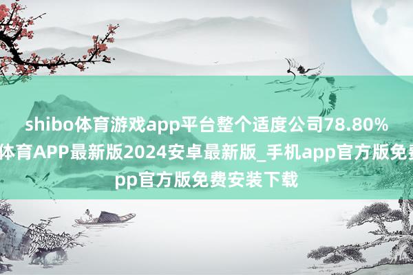 shibo体育游戏app平台整个适度公司78.80%股份-世博体育APP最新版2024安卓最新版_手机app官方版免费安装下载