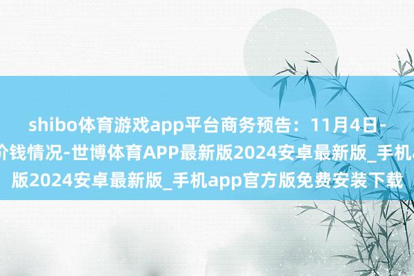 shibo体育游戏app平台商务预告：11月4日-10日国内穷苦分娩府上价钱情况-世博体育APP最新版2024安卓最新版_手机app官方版免费安装下载