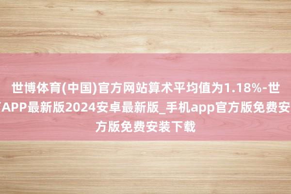 世博体育(中国)官方网站算术平均值为1.18%-世博体育APP最新版2024安卓最新版_手机app官方版免费安装下载