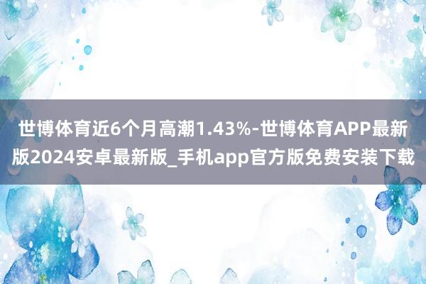 世博体育近6个月高潮1.43%-世博体育APP最新版2024安卓最新版_手机app官方版免费安装下载