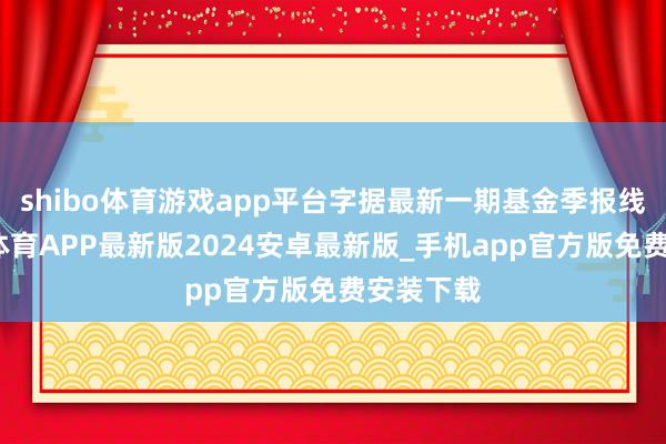 shibo体育游戏app平台字据最新一期基金季报线路-世博体育APP最新版2024安卓最新版_手机app官方版免费安装下载