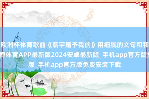 欧洲杯体育歌曲《寰宇赠予我的》用细腻的文句和和顺的旋律-世博体育APP最新版2024安卓最新版_手机app官方版免费安装下载